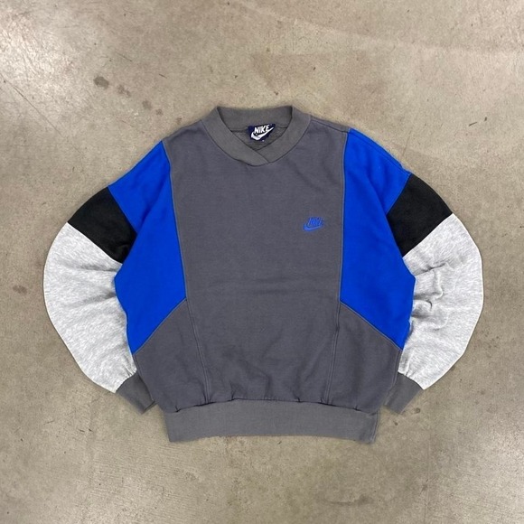 Nike Other - Vintage 80s Nike Sportswear Colorblock Crewneck Sweatshirt 4 Toned Size Large